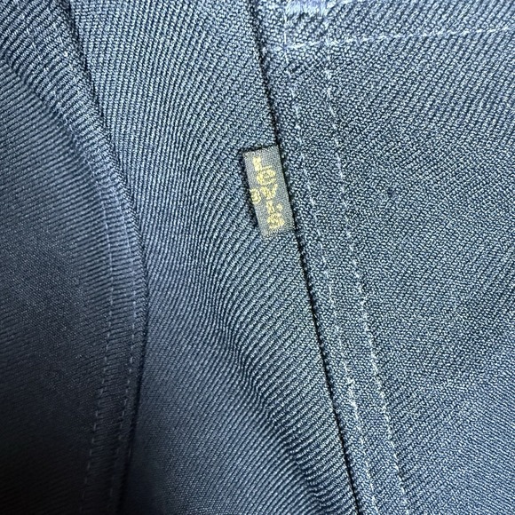 Vintage 90s Levi's Dress Pants Men's 38x34 (36x34) Navy Blue Straight Leg - Picture 5 of 9